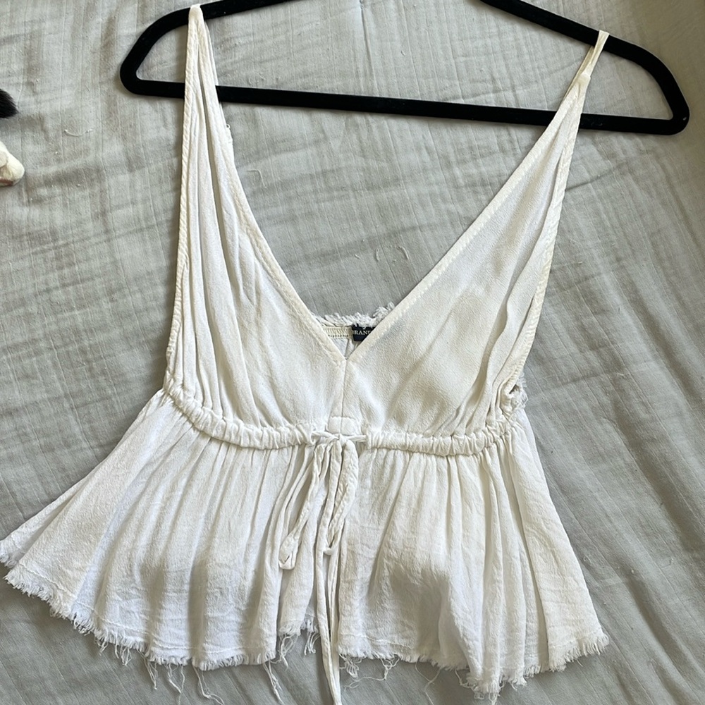 brandy melville flowy white top